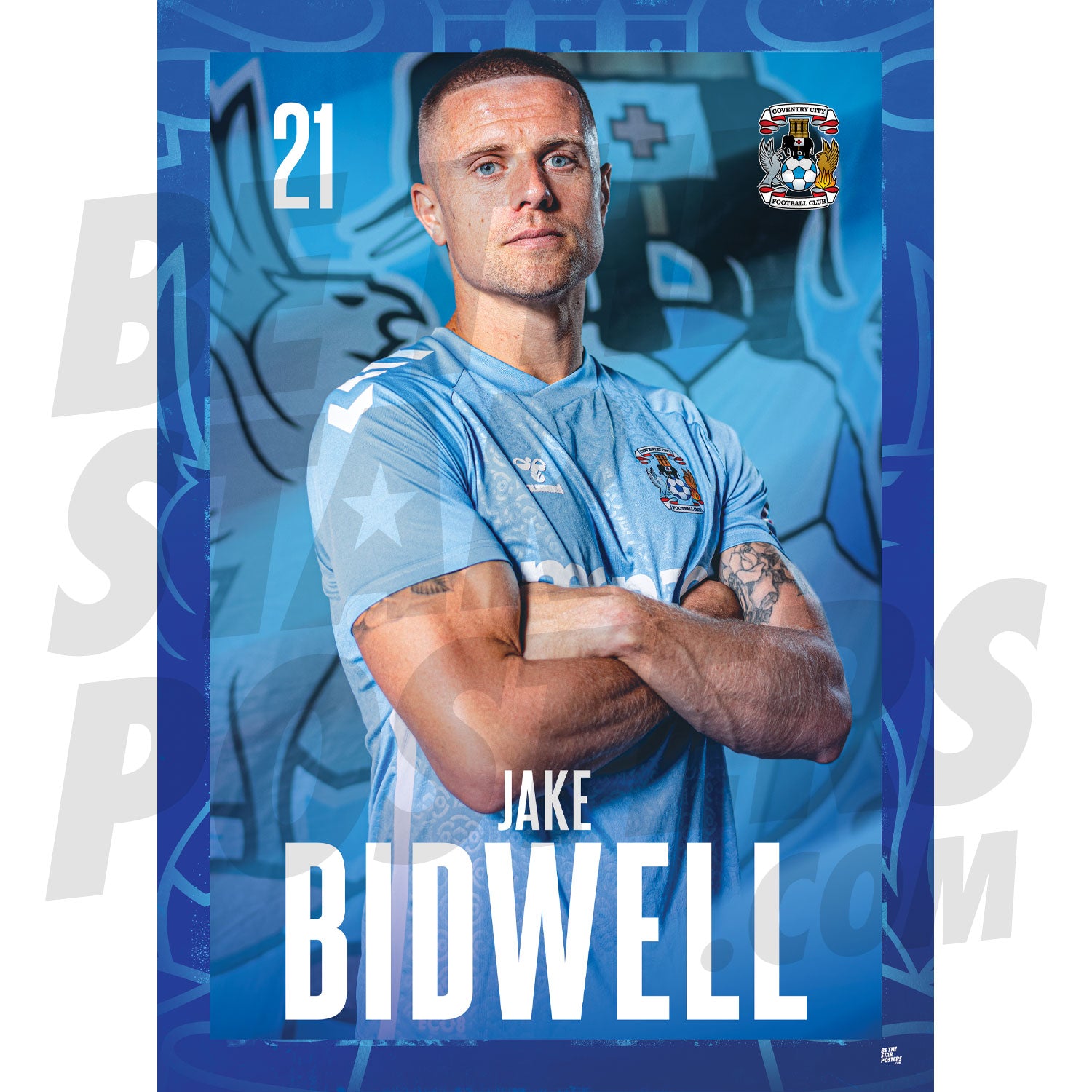 Coventry City FC Bidwell 24/25 Headshot Poster