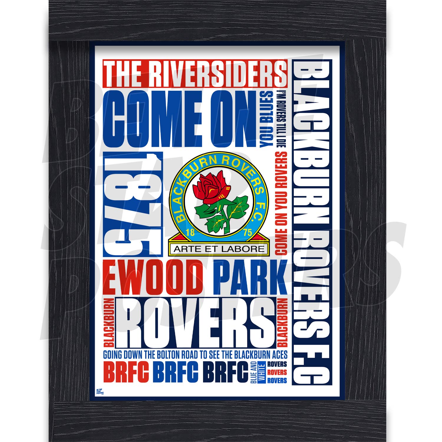 Blackburn Rovers FC Word Poster