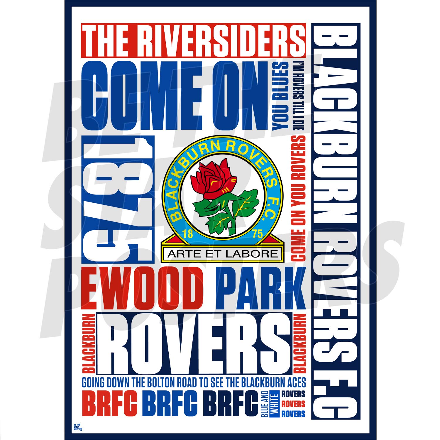 Blackburn Rovers FC Word Poster