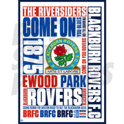 Blackburn Rovers FC Word Poster