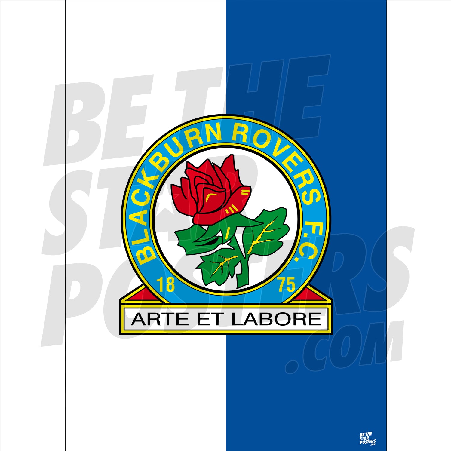 Blackburn Rovers FC Crest Poster