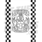 Coventry City FC Monotone Crest Poster