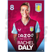 Aston Villa FC Rachel Daly 22/23 Headshot Poster