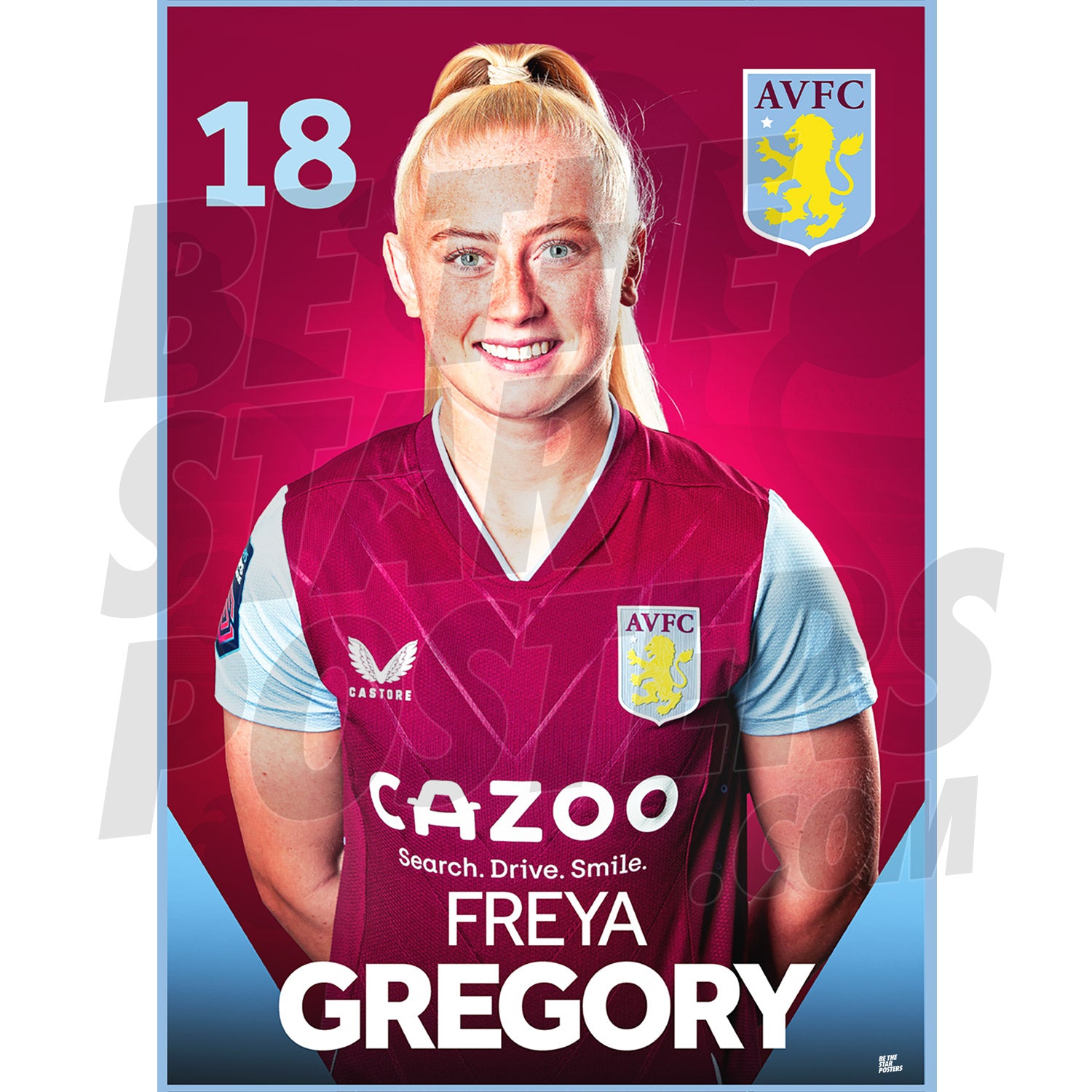 Aston Villa FC Freya Gregory 22/23 Headshot Poster