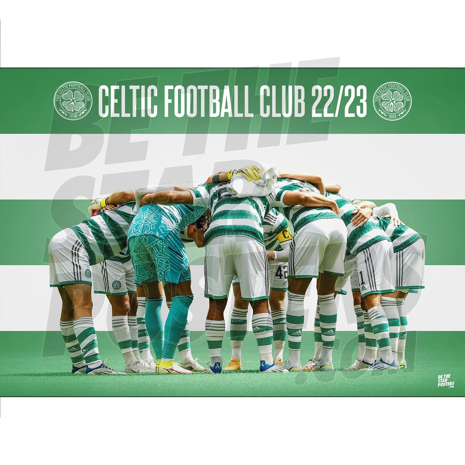 Celtic FC Squad 22/23 Player Huddle Poster