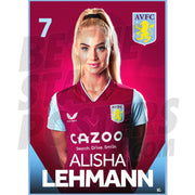 Aston Villa FC Alisha Lehmann 22/23 Headshot Poster
