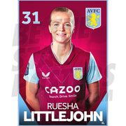 Aston Villa FC Ruesha Littlejohn 22/23 Headshot Poster