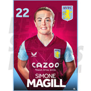Aston Villa FC Simone Magill 22/23 Headshot Poster