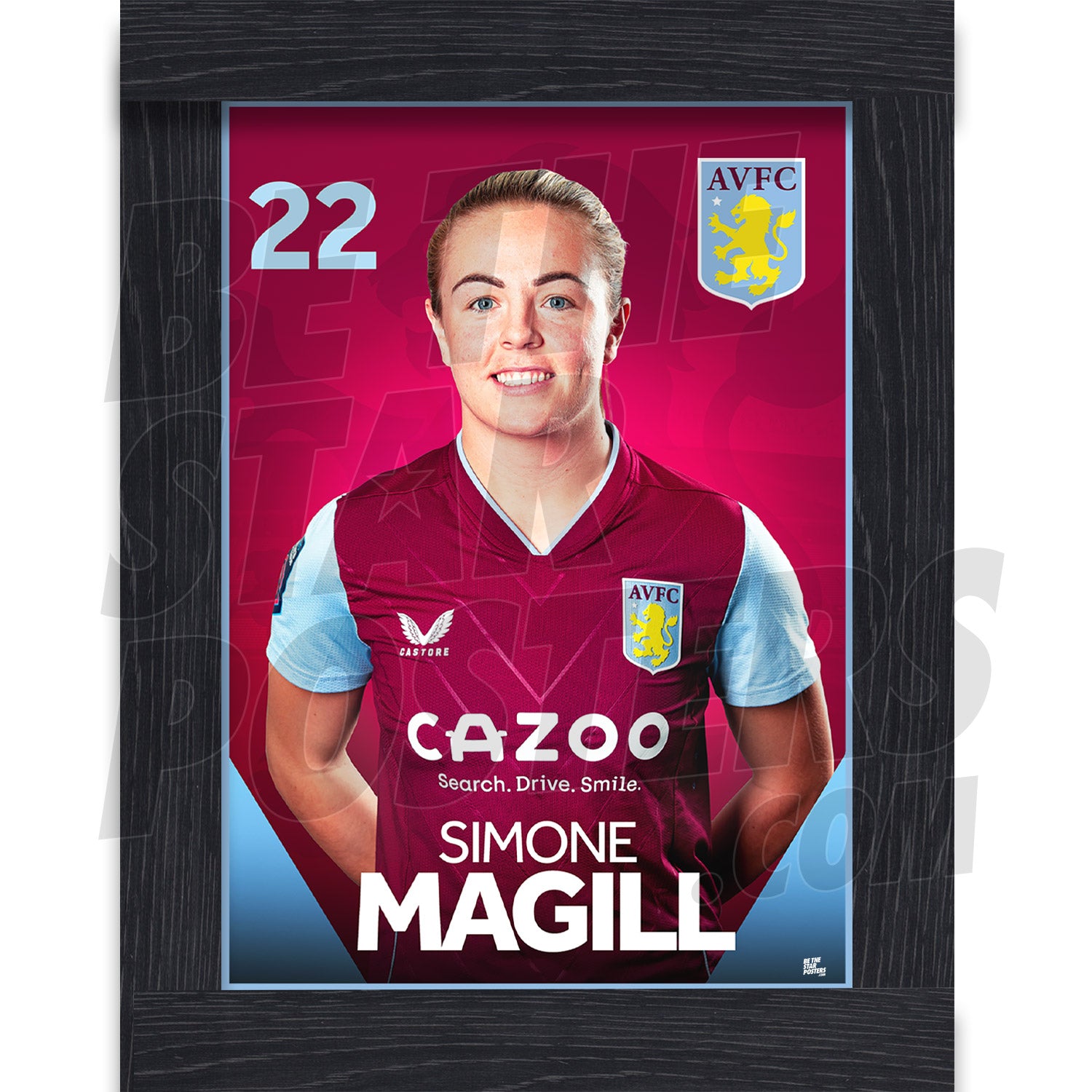 Aston Villa FC Simone Magill 22/23 Headshot Poster