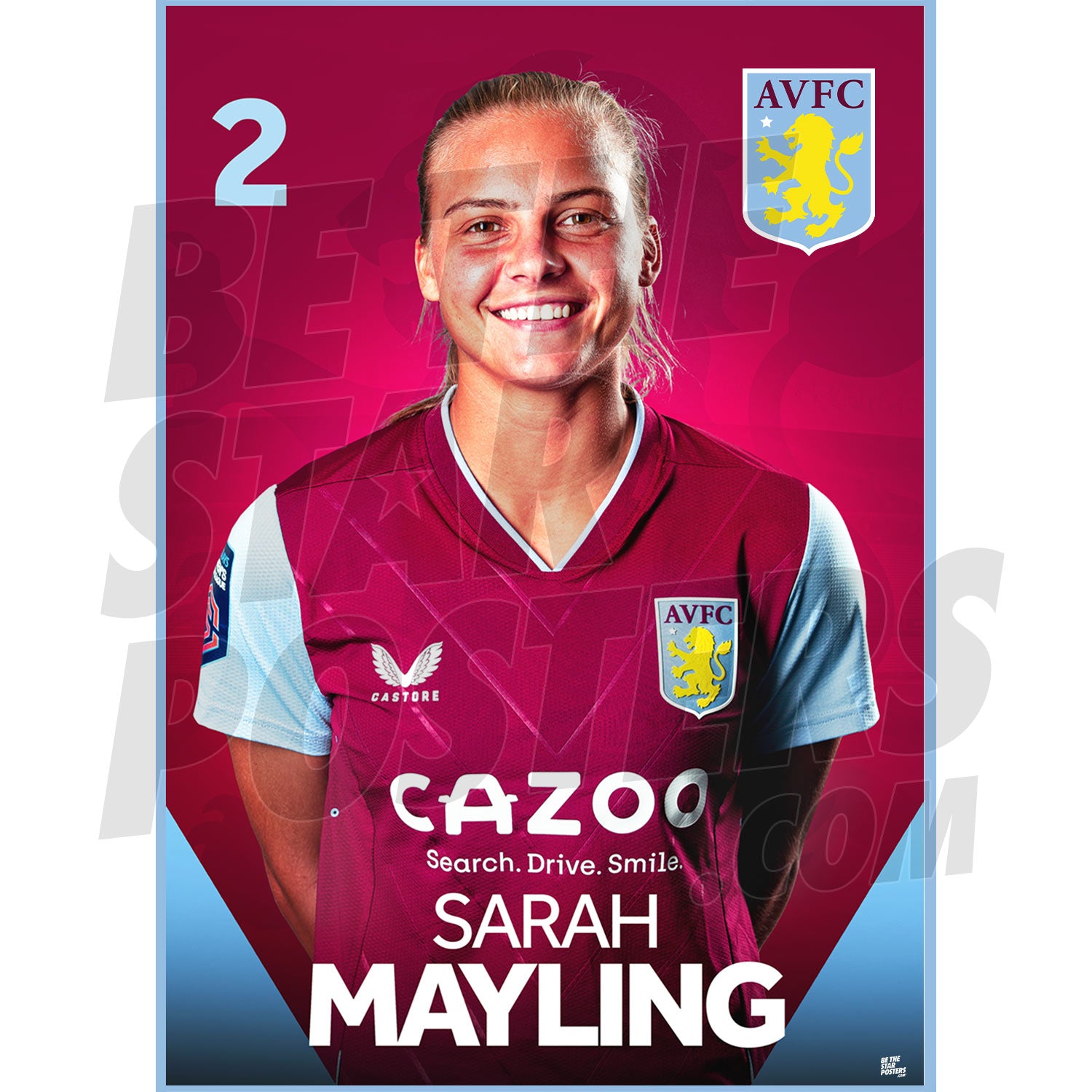Aston Villa FC Sarah Mayling 22/23 Headshot Poster