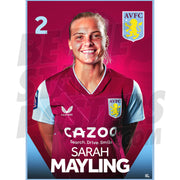 Aston Villa FC Sarah Mayling 22/23 Headshot Poster