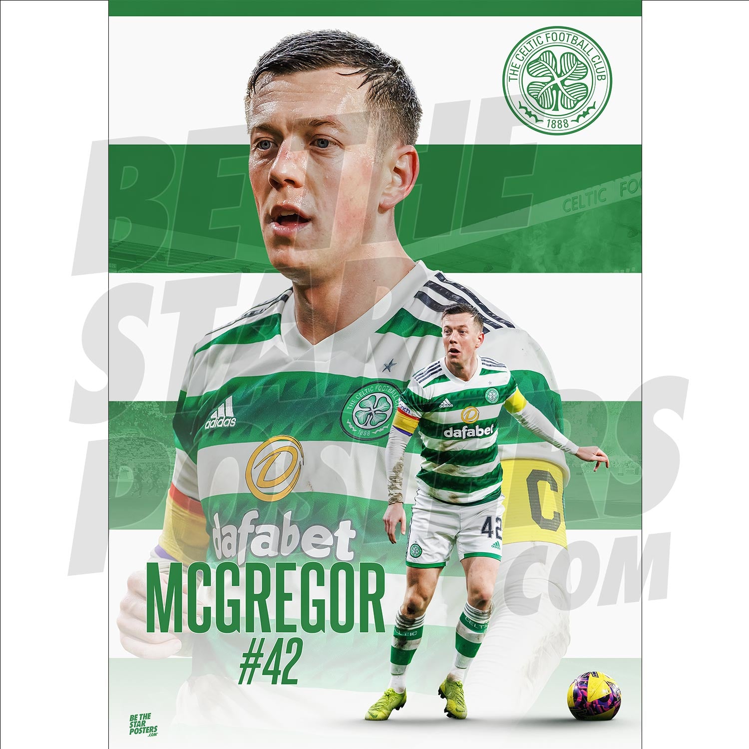 Celtic FC McGregor 22/23 Action Poster