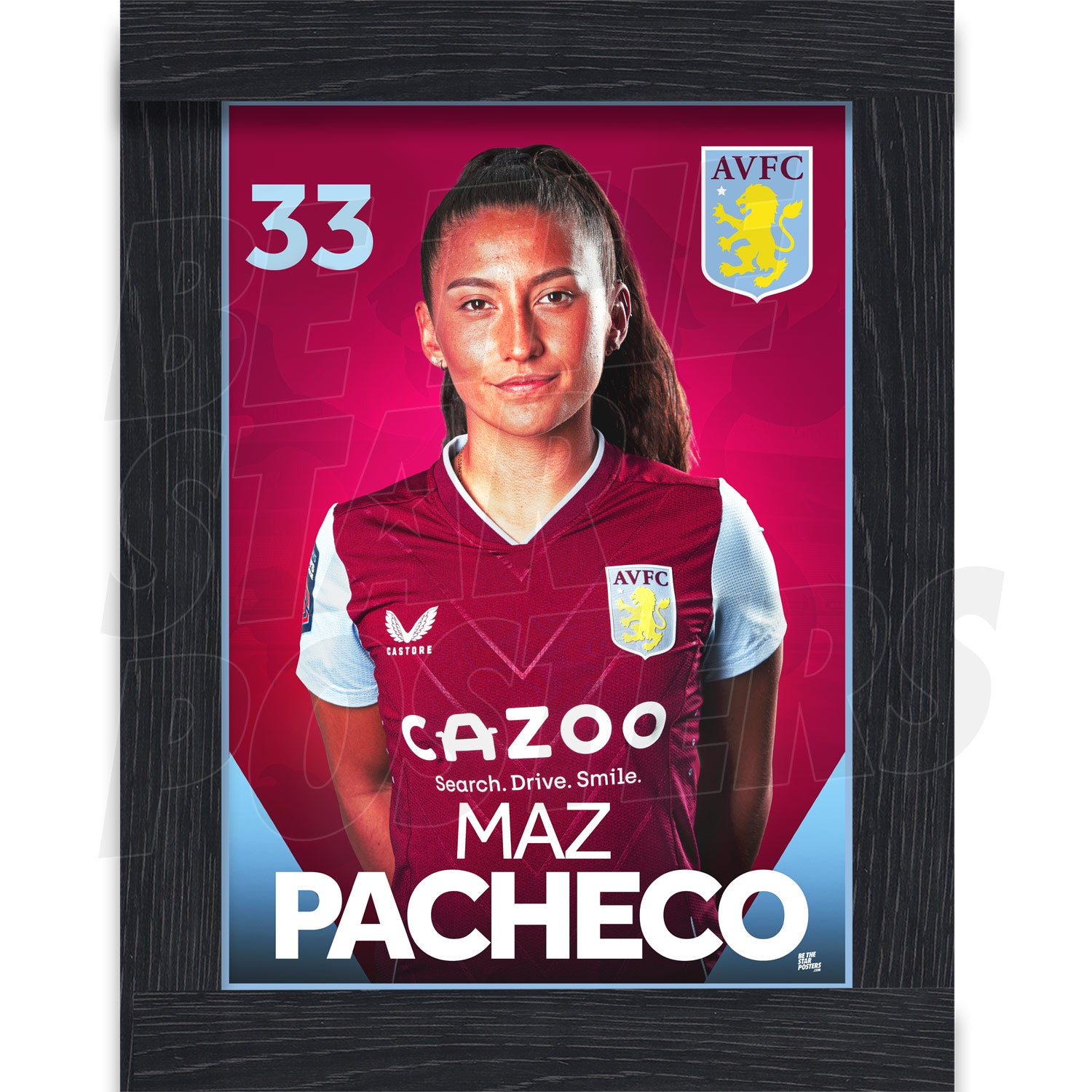 Aston Villa FC Maz Pacheco 22/23 Headshot Poster
