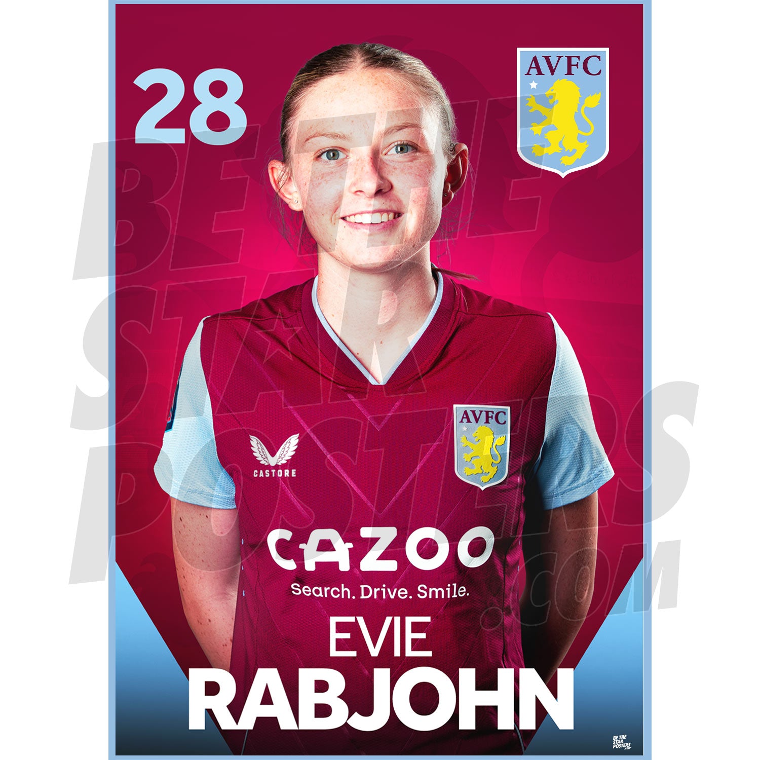 Aston Villa FC Evie Rabjohn 22/23 Headshot Poster