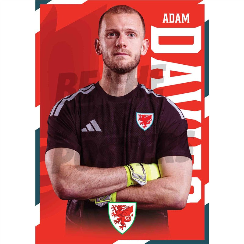 Wales Adam Davies 2026 Headshot Poster