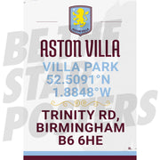Aston Villa FC Coordinates Poster