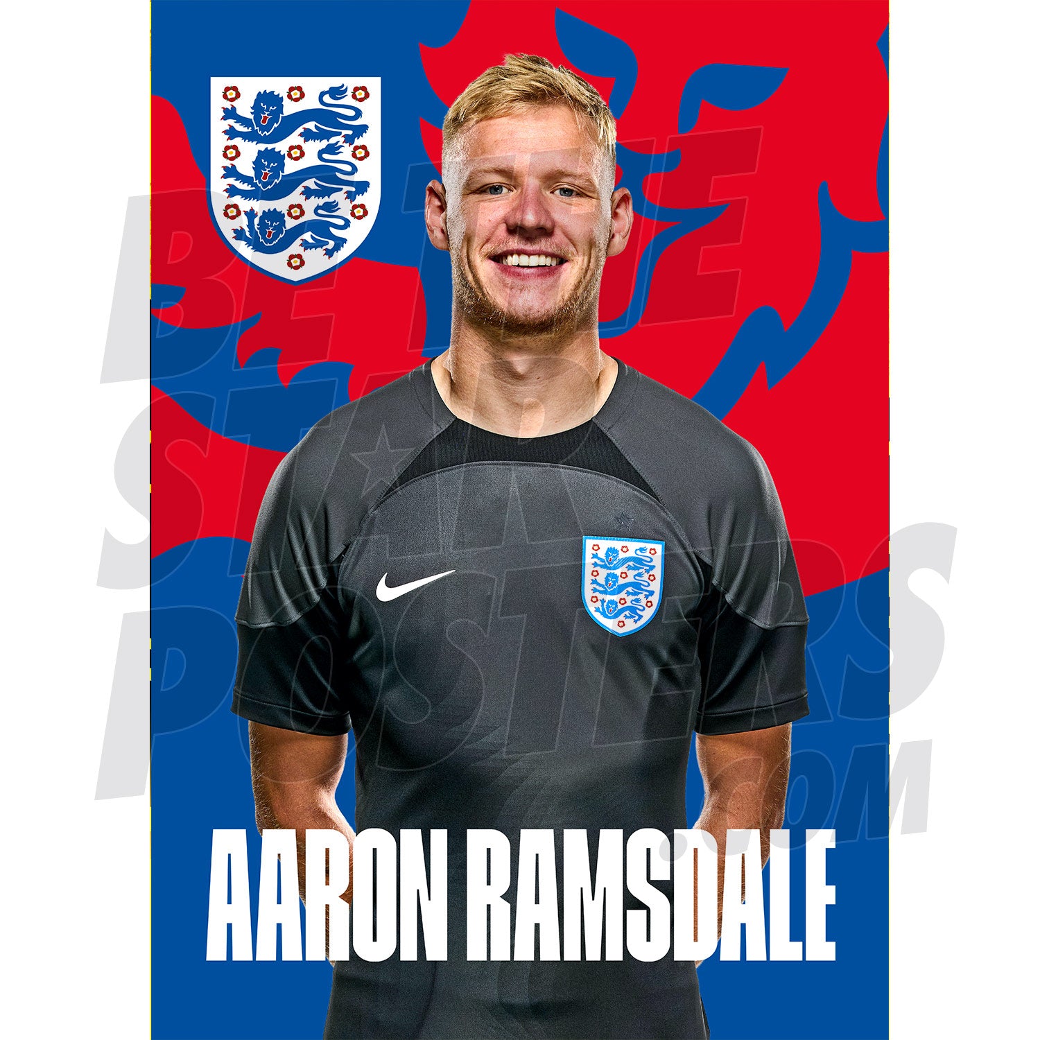 England Ramsdale 22/23 Away Headshot Poster