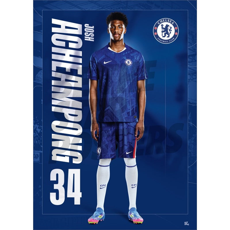Chelsea FC Acheampong 25/26 Headshot Poster