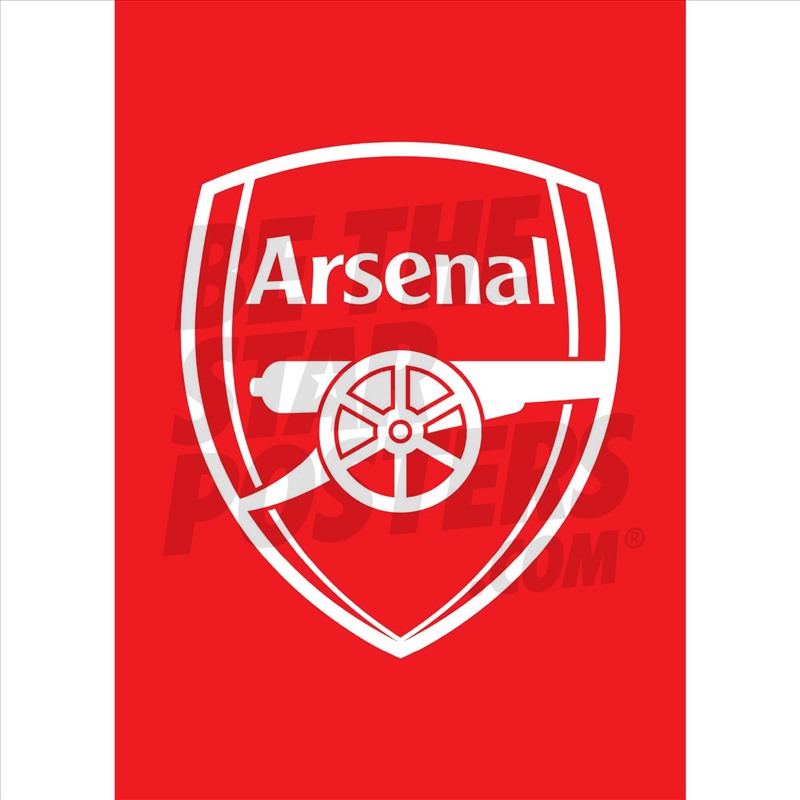 Arsenal FC Monotone Crest Poster