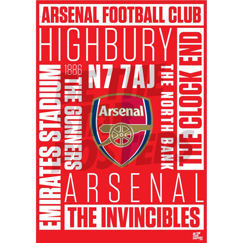 Arsenal FC Word Poster