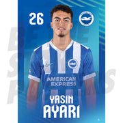 Brighton & Hove Albion FC Yasin Ayari 25/26 Headshot Poster