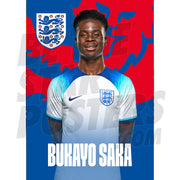 England Saka 22/23 Home Headshot Poster