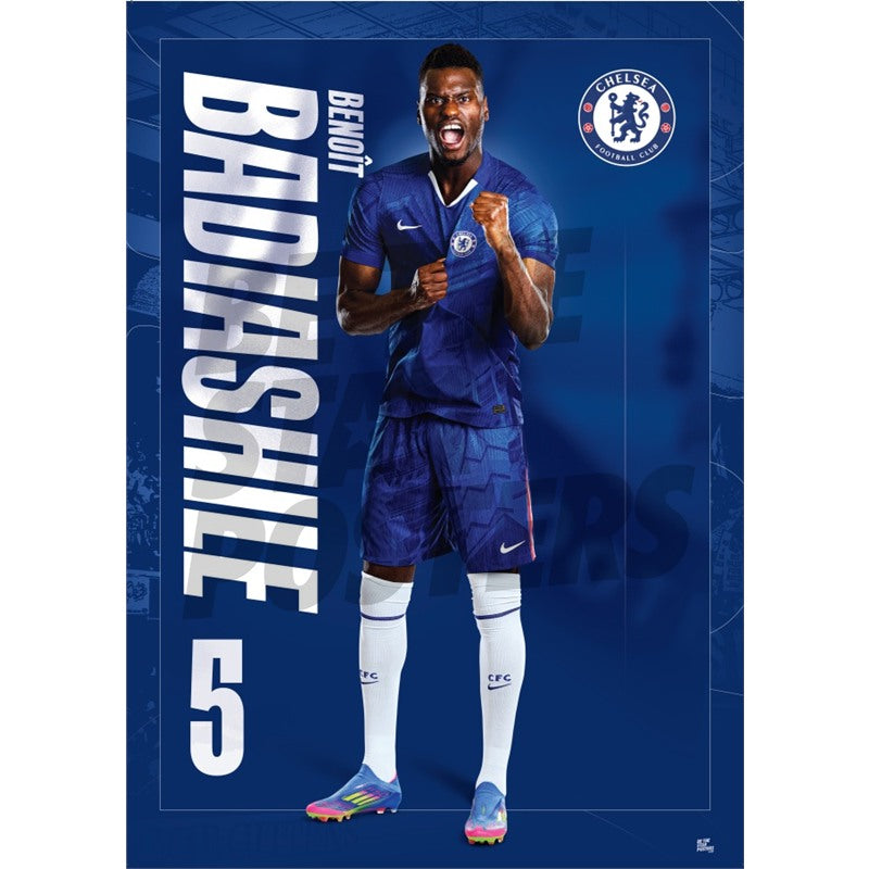 Chelsea FC Badiashile 25/26 Headshot Poster