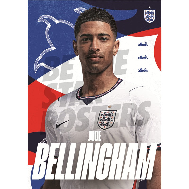 Jude Bellingham England 26/27 Home Headshot Poster