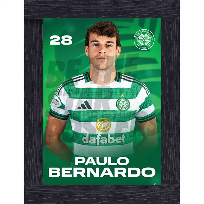 Celtic FC Paulo Bernardo 25/26 Headshot Poster