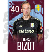 Aston Villa FC Marco Bizot 25/26 Headshot Poster