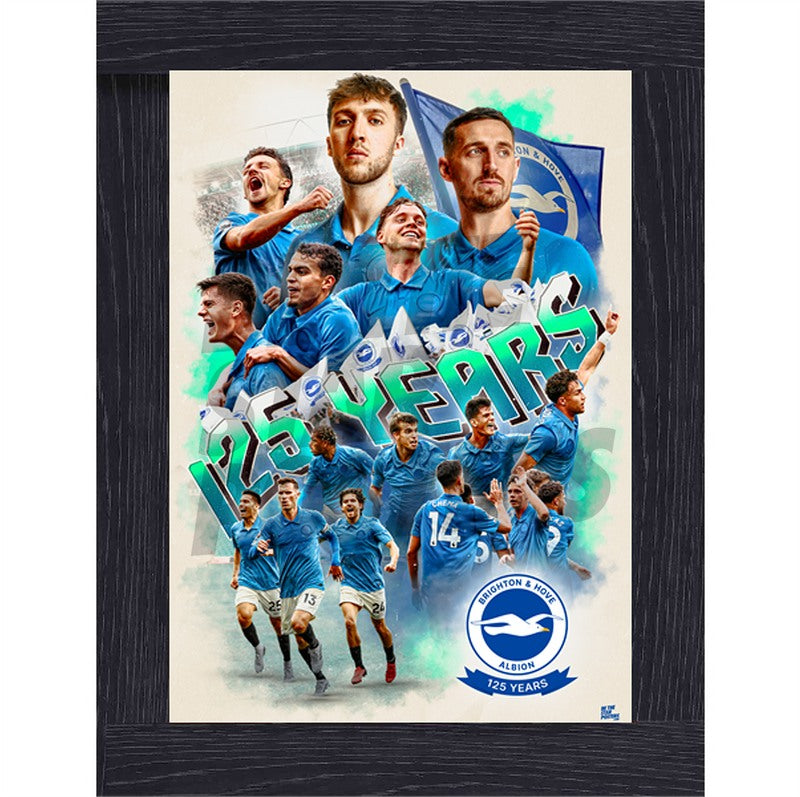 Brighton & Hove Albion 26/27 125th Anniversary Squad Montage Poster