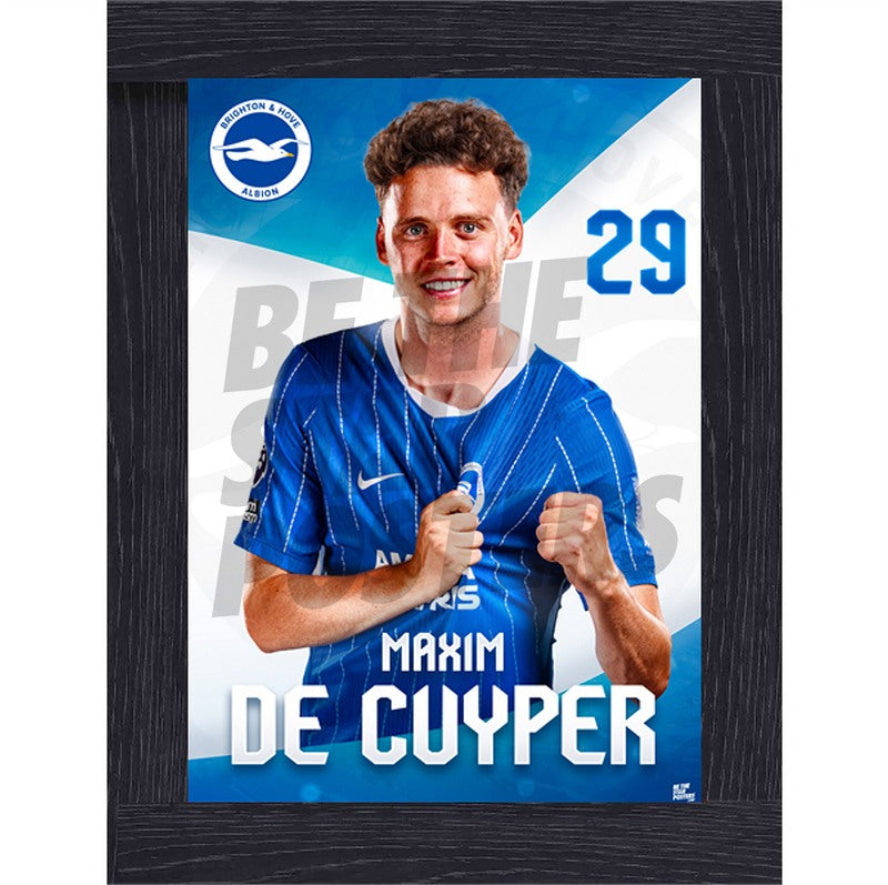 Brighton & Hove Albion Maxim De Cuyper 26/27 Headshot Poster