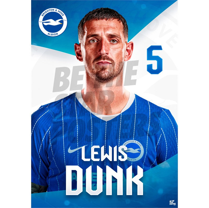 Brighton & Hove Albion Lewis Dunk 26/27 Headshot Poster