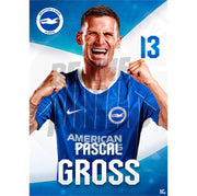 Brighton & Hove Albion Pascal Groß 26/27 Headshot Poster