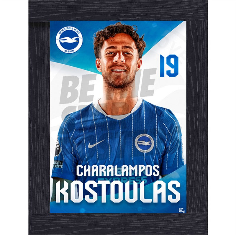 Brighton & Hove Albion Charalampos Kostoulas 26/27 Headshot Poster