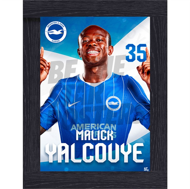 Brighton & Hove Albion Malick Yalcouyé 26/27 Headshot Poster