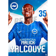 Brighton & Hove Albion Malick Yalcouyé 26/27 Headshot Poster