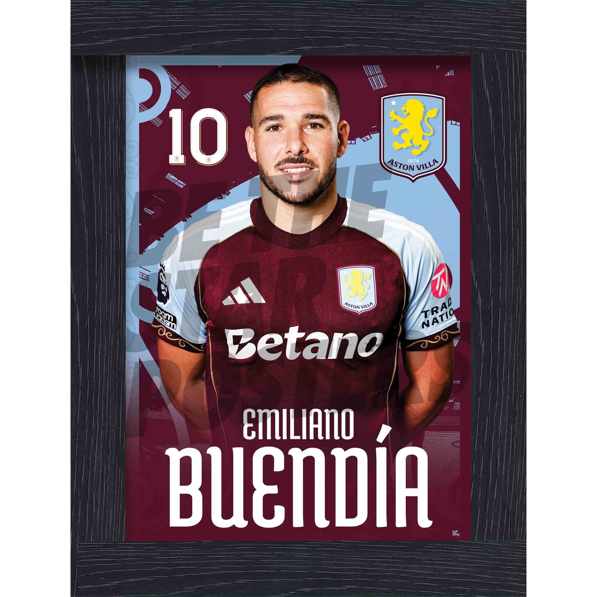 Aston Villa FC Emi Buendia 25/26 Headshot Poster