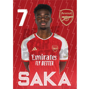 Arsenal FC Saka 23/24 Headshot Poster