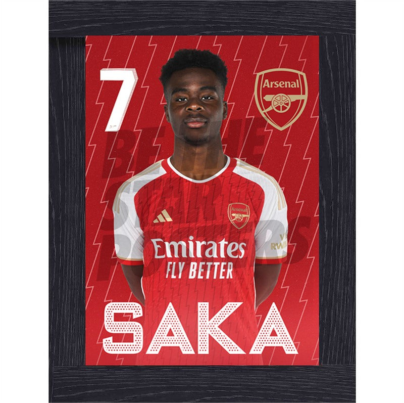 Arsenal FC Saka 23/24 Headshot Poster