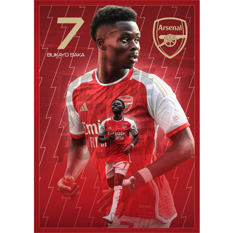 Arsenal FC Saka 23/24 Action Poster