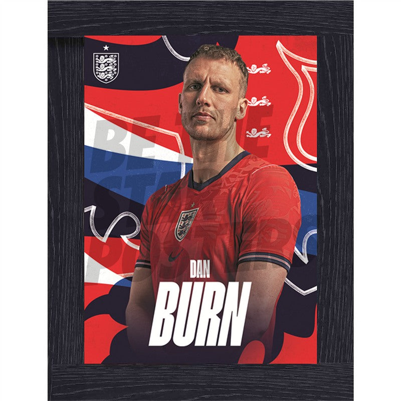 Dan Burn England 26/27 Away Headshot Poster