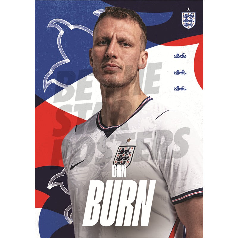 Dan Burn England 26/27 Home Headshot Poster
