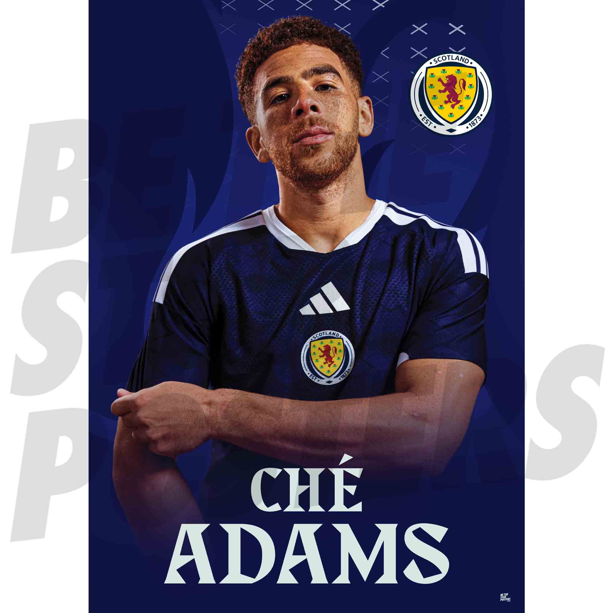 Scotland Che Adams 25/26 Headshot Poster