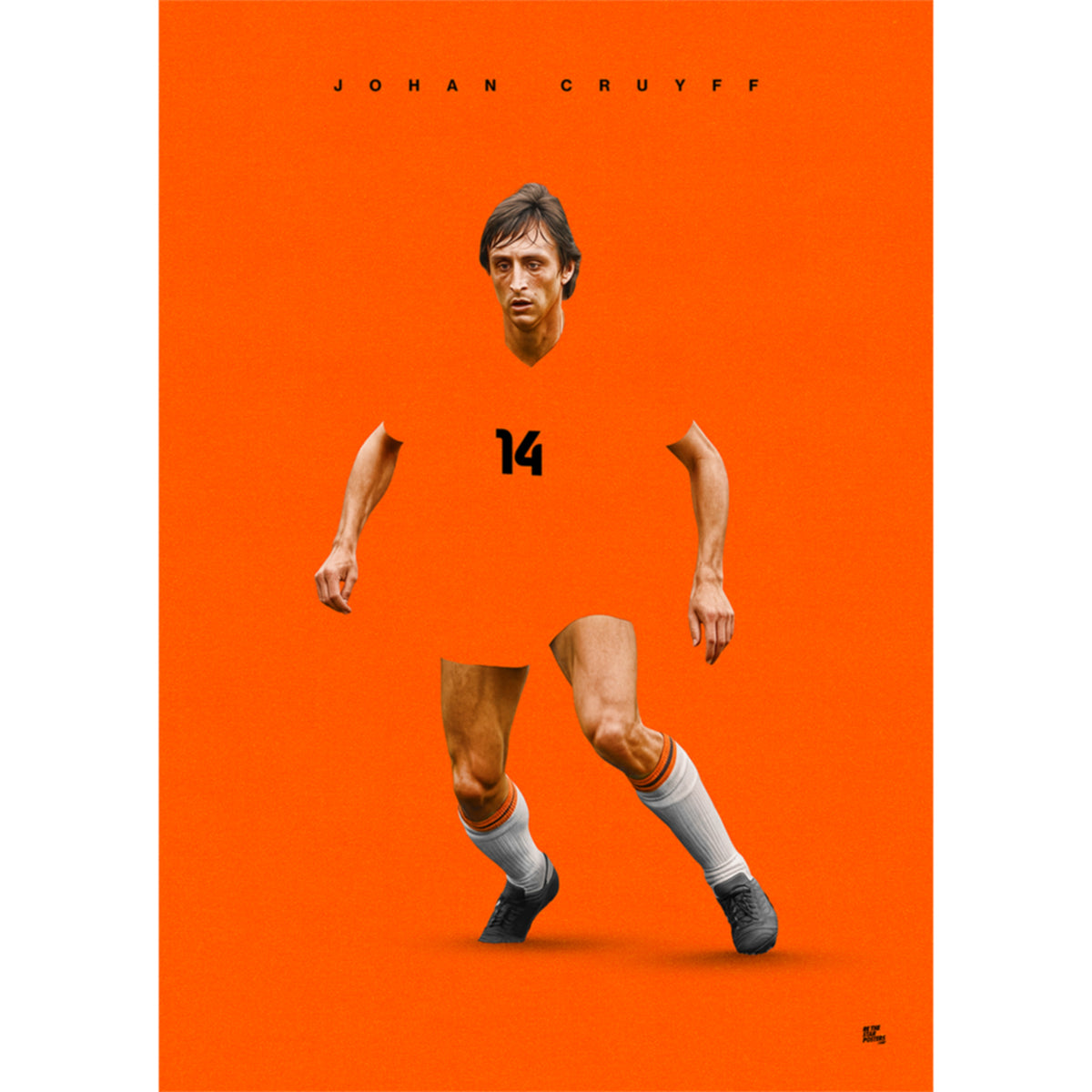 Johan Cruyff World Football Icons Poster