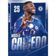 Chelsea FC Moises Caicedo 25/26 Action Poster