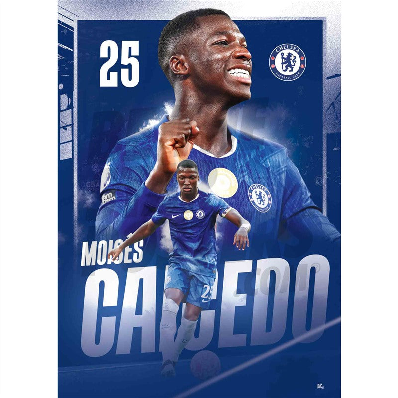 Chelsea FC Moises Caicedo 25/26 Action Poster