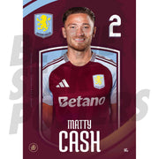 Aston Villa FC Cash 24/25 Headshot Poster