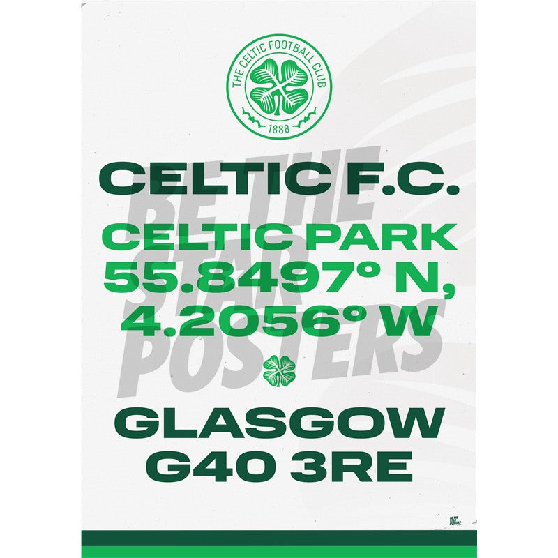Celtic FC Coordinates Poster