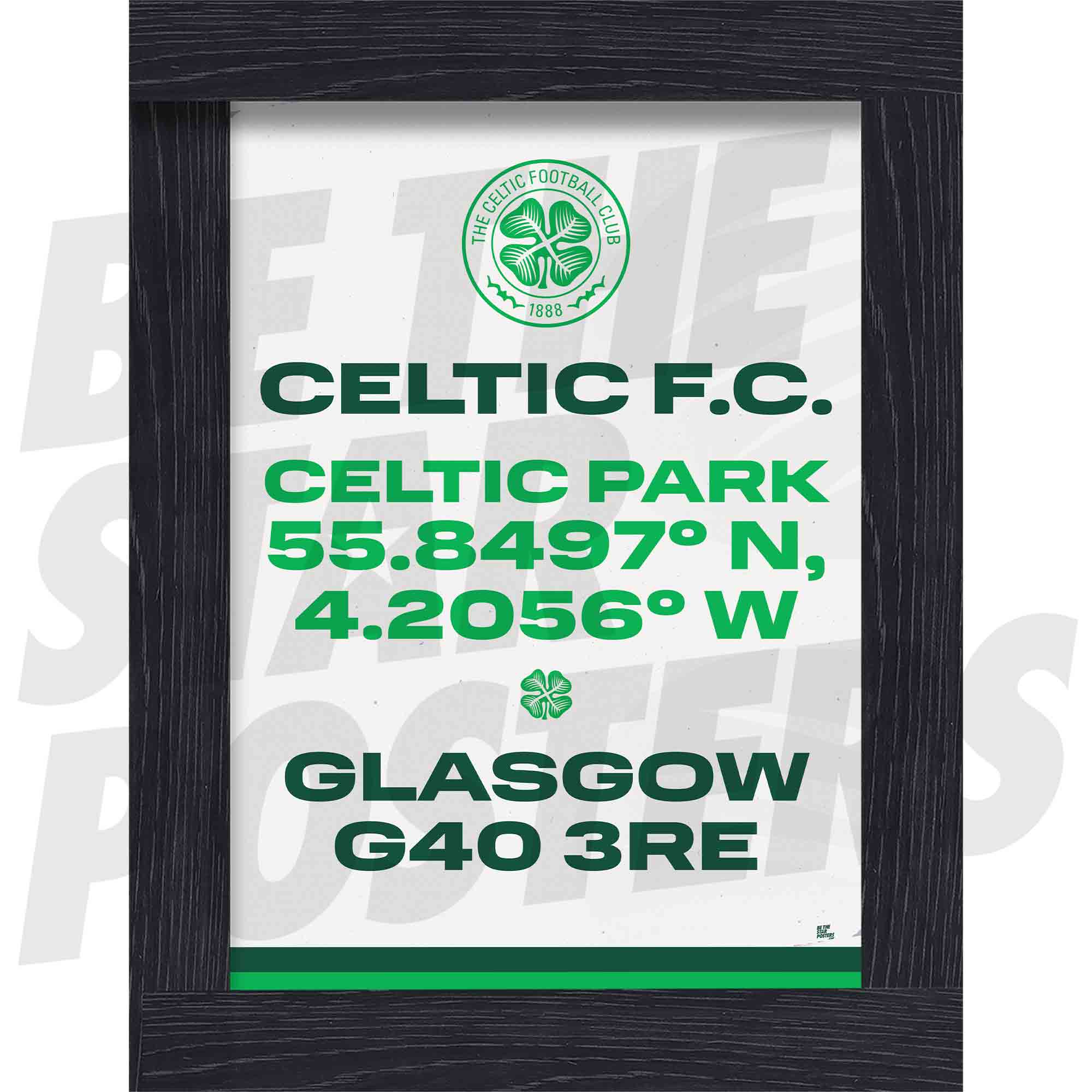 Celtic FC Coordinates Poster